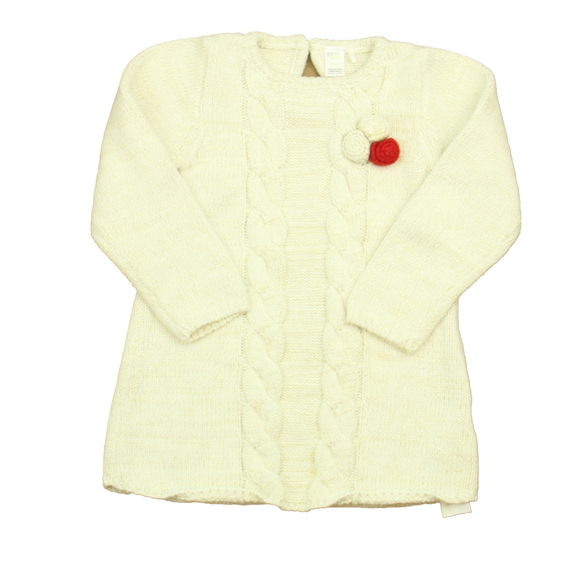 Petit Lem Girls Ivory | Gold Sweater Dress size: 24 Months - Picture 1 of 1